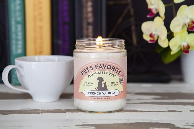 French Vanilla Candles for Home, Clean Burning, Long Lasting Pet Friendly Candles with a Natural Fiber Wick and 70 Hour Burn