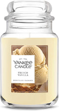 French Vanilla Scented Candle, 22oz Large Jar with up to 150 Hour Burn Time, Giftable, product image