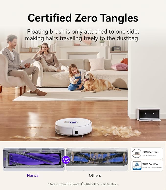 Freo X Plus Robot Vacuum and Mop, 7-Week Dust Storage, 7800Pa Suction, Zero Tangles, Tri-Laser Obstacle Avoidance, LiDAR