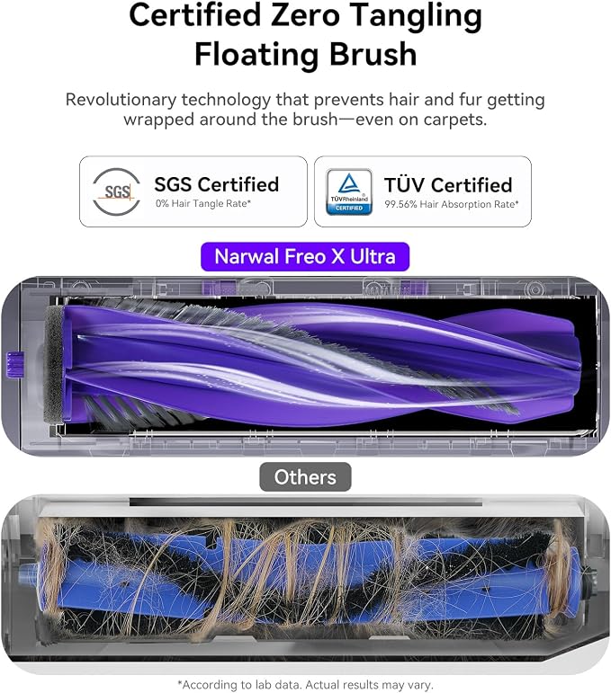 Freo X Ultra Robot Vacuum and Mop Combo, 8200Pa Robot Mop & Vacuum, Auto Mop Drying/Washing, Self-Empty, Zero-Tangling