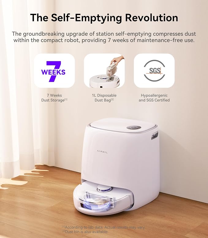 Freo X Ultra Robot Vacuum and Mop Combo, 8200Pa Robot Mop & Vacuum, Auto Mop Drying/Washing, Self-Empty, Zero-Tangling