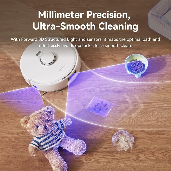 Freo X10 Pro Robot Vacuum and Mop Combo, 11,000Pa Suction,DualFlow Tangle-Free System,MopExtend Edge