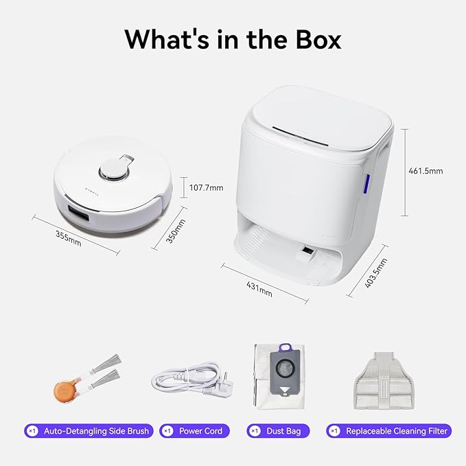 Freo X10 Pro Robot Vacuum and Mop Combo, 11,000Pa Suction,DualFlow Tangle-Free System,MopExtend Edge