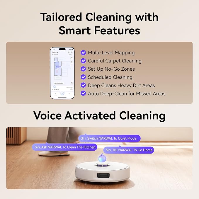 Freo X10 Pro Robot Vacuum and Mop Combo, 11,000Pa Suction,DualFlow Tangle-Free System,MopExtend Edge