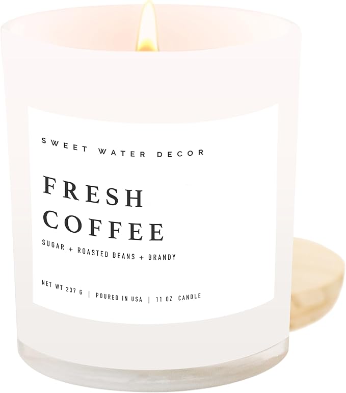Fresh Coffee Candle - Kona Coffee, Mocha Latte, Caramel Creme Scented Soy Candles for Home, product image