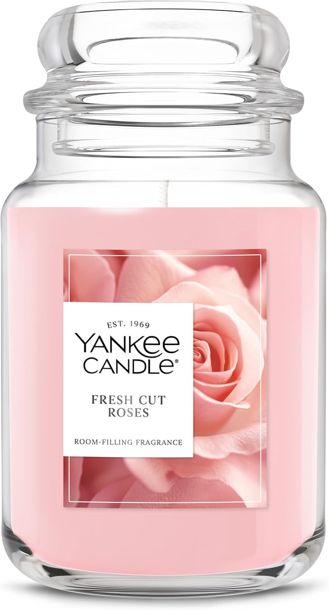 Fresh Cut Roses, Scented Candle, 22oz Large Jar with up to 150 Hour Burn Time, Giftable 22oz, product image