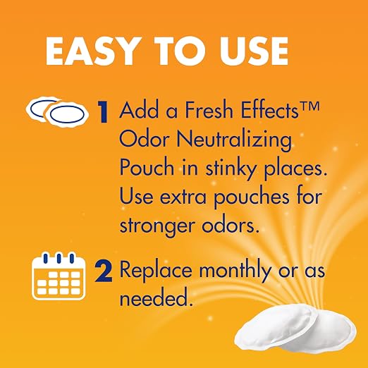 Fresh Effects Odor Neutralizing Baking Soda Pouches, Unscented Deodorizer for Long Lasting Freshness in Shoes, alternate