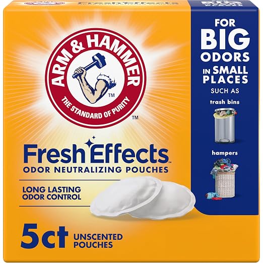 Fresh Effects Odor Neutralizing Baking Soda Pouches, Unscented Deodorizer for Long Lasting Freshness in Shoes, alternate