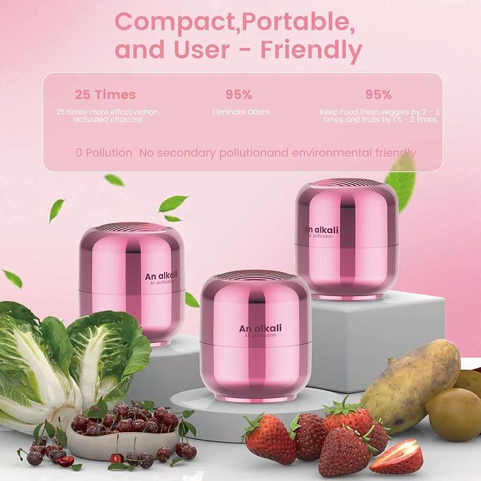 Fridge Deodorizer – 2 Pack Refrigerator Odor Eliminator, Lasts 10 Years, fragrance-free Fresh Odor Eliminator Kit, alternate