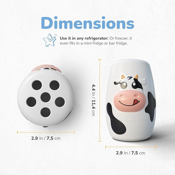 Fridge Deodorizer Odor Eliminator for Fridge, Cow Cute Kitchen Accessories, alternate product view 3