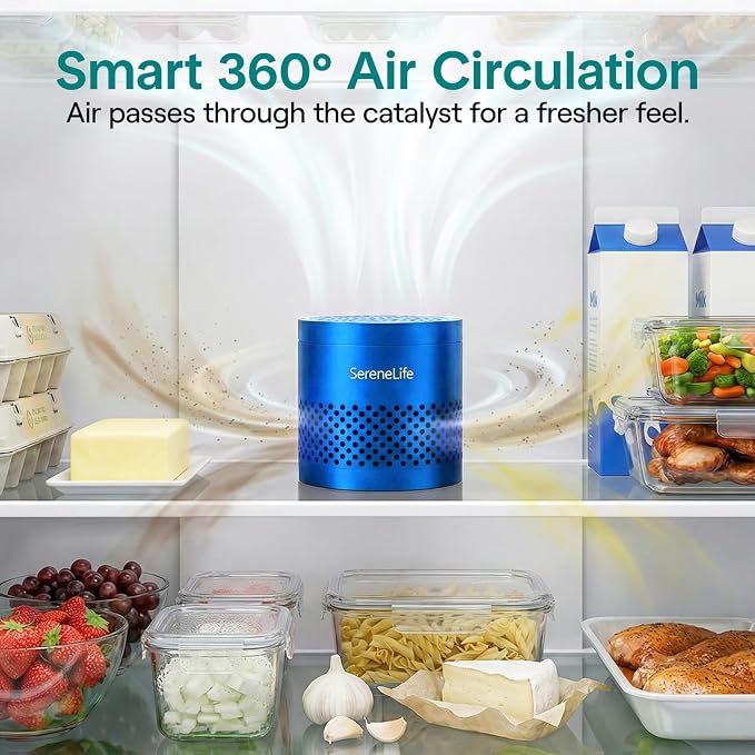 Fridge Deodorizer & Odor Eliminator, Multi-Use Refrigerator Deodorizer Aluminum Pod for Freezer, Closet, Car, Shoes &