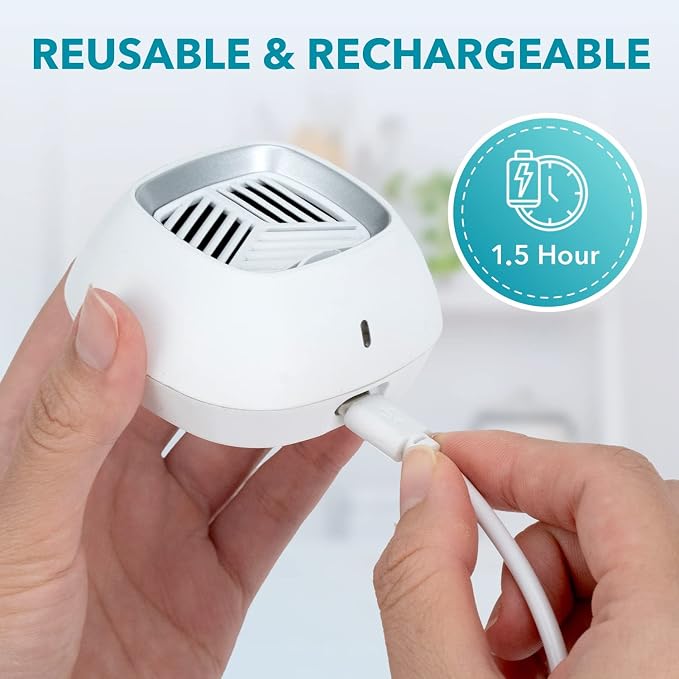 Fridge Deodorizer - Rechargeable Mini USB Refrigerator Deodorizer | Electric Fridge Odor Eliminator Absorber with Charcoal