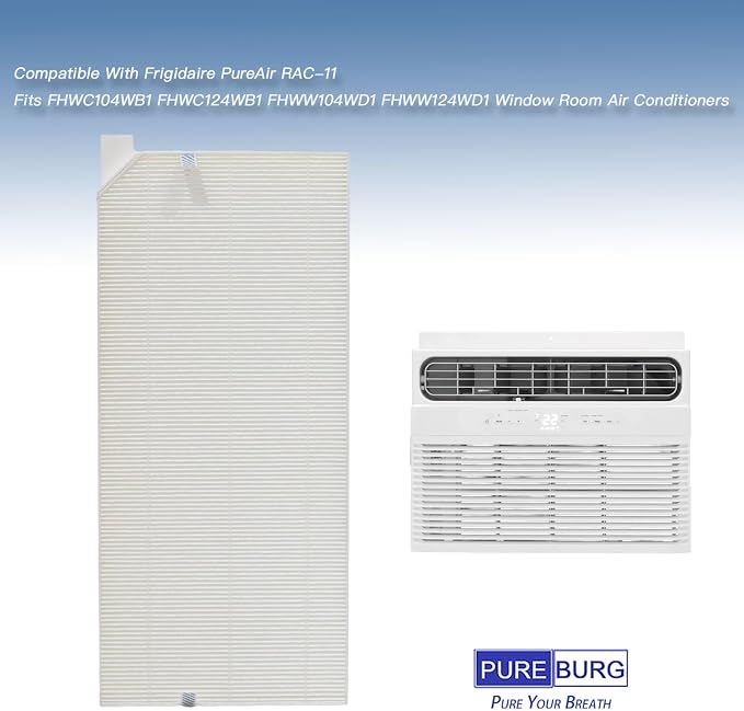FRPARAC11 Replacement Filter Compatible With Frigidaire PureAir RAC-11 Fits FHWC104WB1 FHWC124WB1 FHWW104WD1 FHWW124WD1