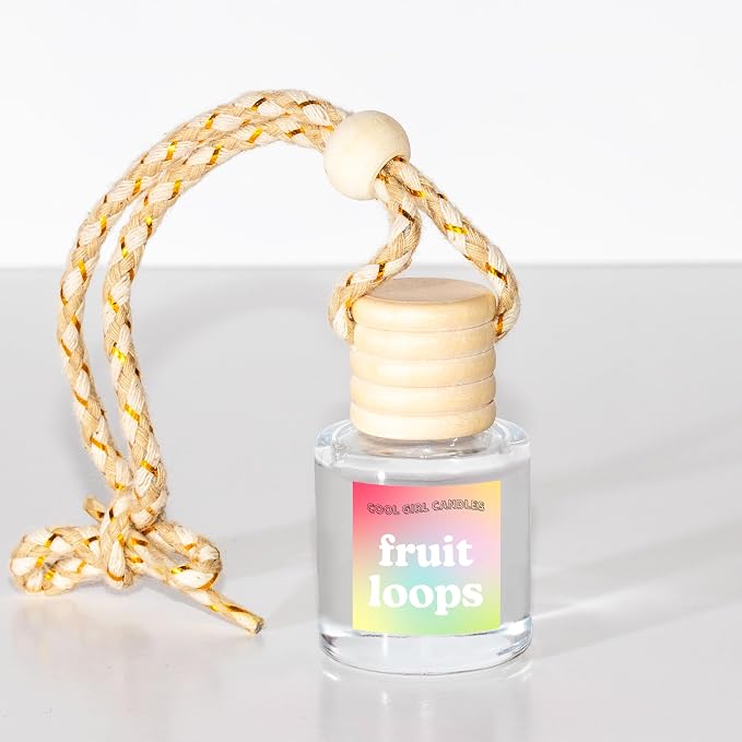 Fruit Loops Car Air Hanging Fragrance Oil Diffuser for Essential Oils, Long Lasting Car Diffuser Bottle, alternate product