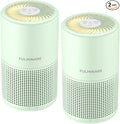 FULMINARE 2 Pack Air Purifiers for Home Bedroom H13 True HEPA Air Purifier, 3 Speeds, Timer, 24dB Quiet Air Cleaner With