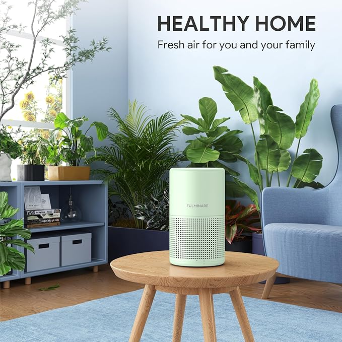 FULMINARE 2 Pack Air Purifiers for Home Bedroom H13 True HEPA Air Purifier, 3 Speeds, Timer, 24dB Quiet Air Cleaner With