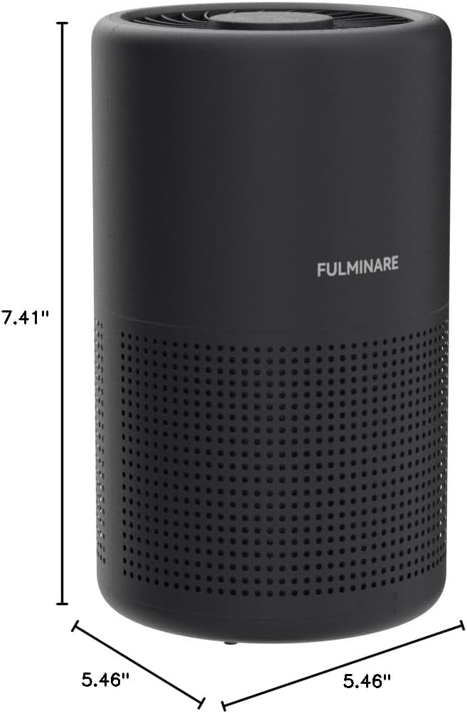 FULMINARE Air Purifiers for Bedroom H13 True HEPA Air Filter Quiet Air Cleaner With Night Light Portable Small Air Purifier