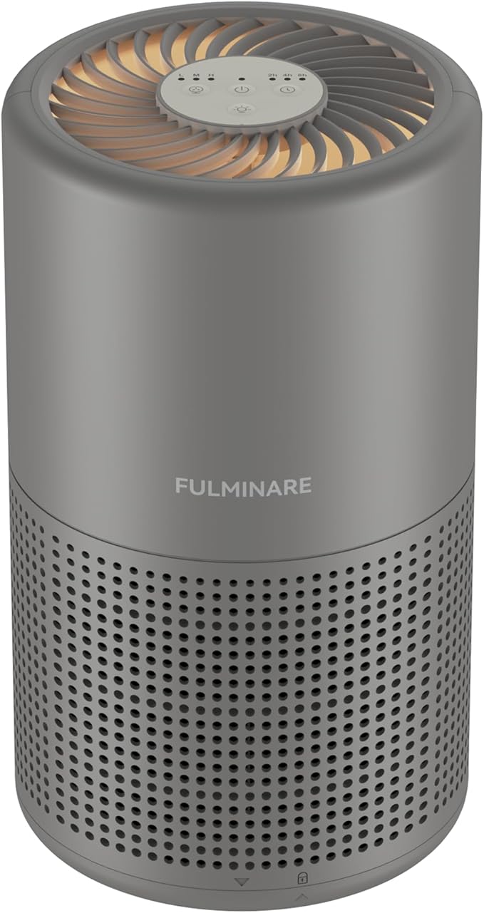 FULMINARE Air Purifiers for Bedroom H13 True HEPA Air Filter, Quiet Air Cleaner With Night Light, Portable Small Air Purifier