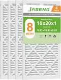 Furnace Filters 10x20x1 MERV 8, MPR 600, Air Filter (4 Pack) for HVAC, AC Furnace - Actual Size: 9.75"x19.75"x0.75", product