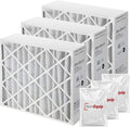 Furnace Filters FC100A1037 - HVAC 20x25x4 Air Filter Replacement Merv 11 with Easy Disposal Bag (3 Pack) 3 Pack Plastic
