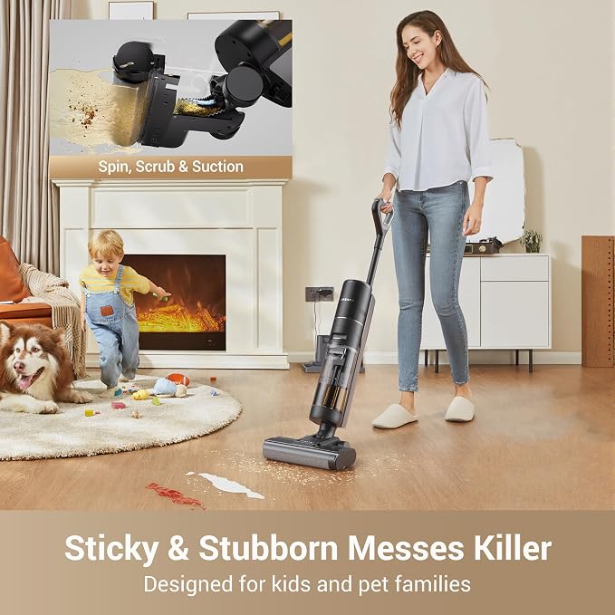 G10 Cordless Vacuum Mop with Self-Cleaning, Dual Tank Design, All in One Wet Dry Vacuum Cleaner, Up to 30 Mins Runtime