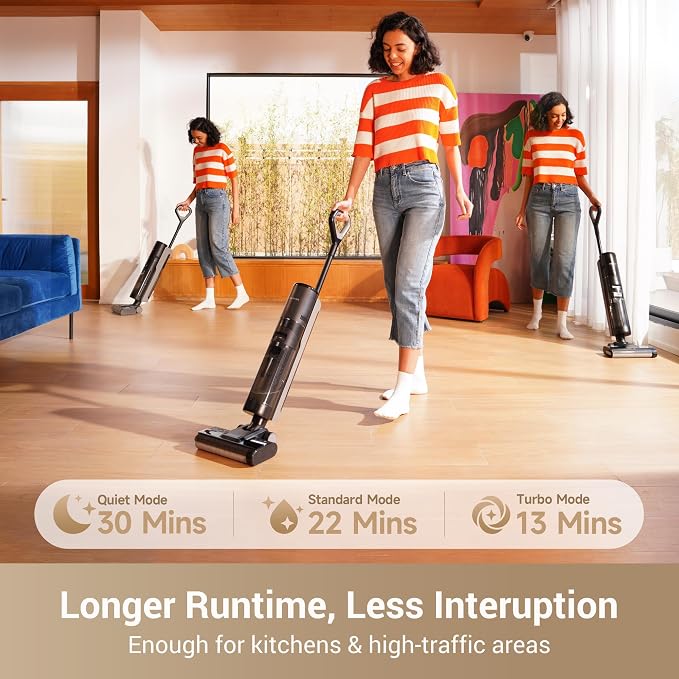 G10 Cordless Vacuum Mop with Self-Cleaning, Dual Tank Design, All in One Wet Dry Vacuum Cleaner, Up to 30 Mins Runtime
