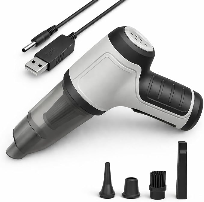 GajetNest Handheld Mini Portable Compact Car Vacuum Cleaner & Blower 3-in-1 with HEPA Filter, Lightweight Design, 25-Minute