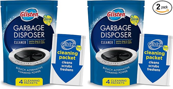 Garbage Disposer Cleaner and Freshener, Sink Disposal Odor Eliminator with Foaming Action, Lemon Scent, Made in the USA
