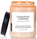 Gardenia Jasmine Scented Candle, 110 Hours Slow Burning Clean made from natural materials 19.4oz 2 Wicks Aromatherapy