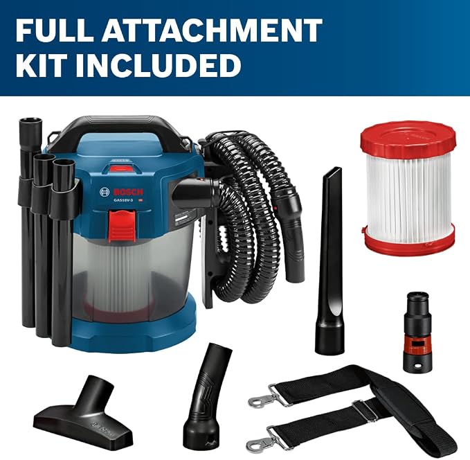 GAS18V-3N 18V Cordless Wet Dry Vacuum, 2.6 Gallon Portable & Dust Extractor with HEPA Filter (Bare Tool), alternate