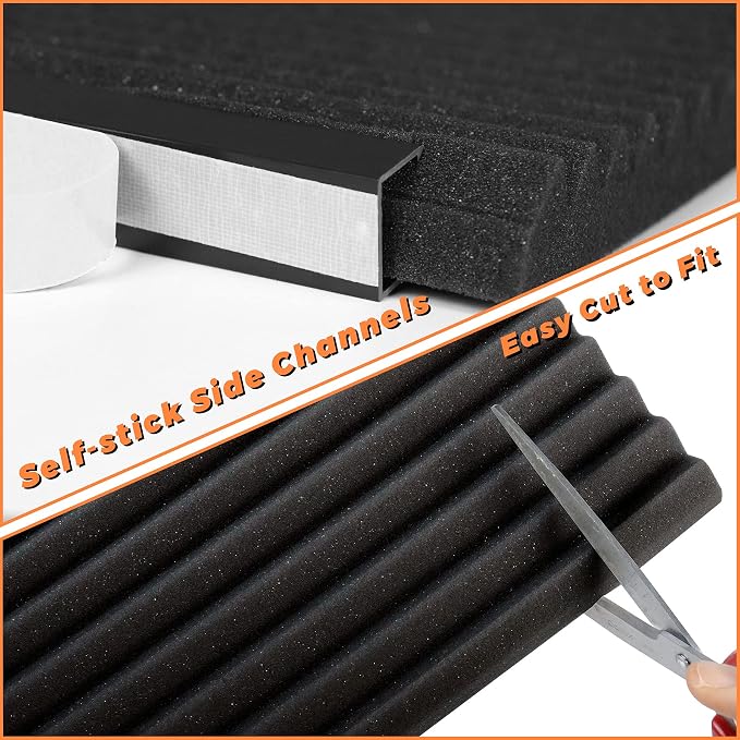 Window Air Conditioner Foam Insulating Panels with Window A/C Filter, 17" H x 9" W x 7/8" T, Pack of 2 Window AC Side