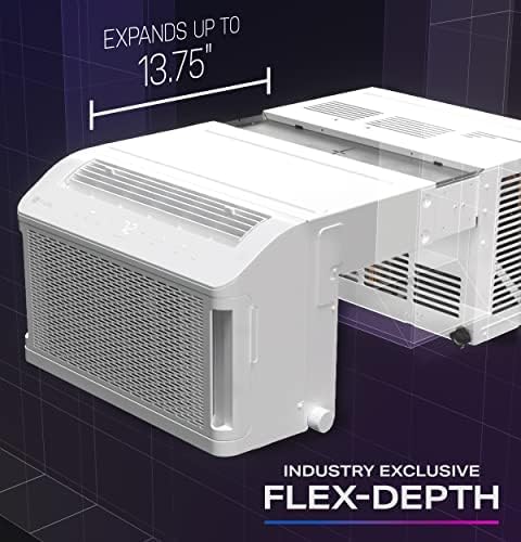 GE ClearView Window Air Conditioner Unit, 6,100 BTU, U-Shaped Adjustable Depth, Cooling up to 250 sq ft., Ultra Quiet, SMART