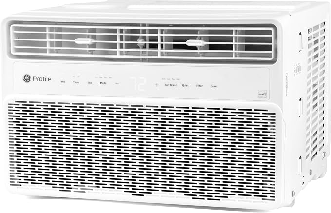 GE Inverter Window Air Conditioner Unit 8,000 BTU with Energy Efficient AC Cooling up to 350 sq ft., Ultra Quiet, SMART Home