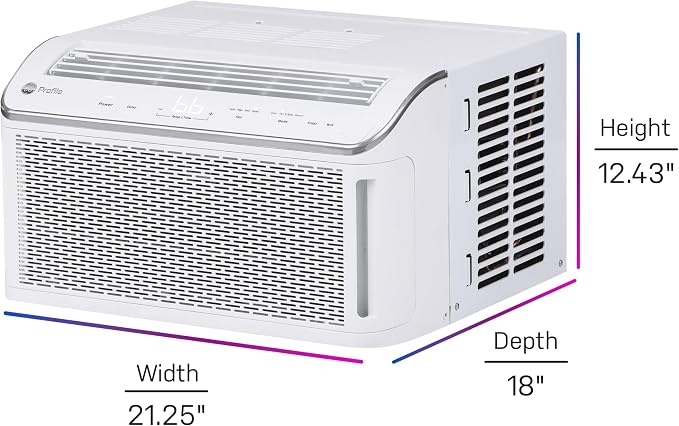 GE Ultra Quiet Window Air Conditioner 6,200 BTU, WiFi Enabled, Ideal for Small Rooms, Easy Installation with Included Kit, 6K