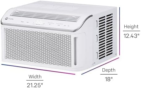 GE Ultra Quiet Window Air Conditioner 8,200 BTU, WiFi Enabled, Ideal for Medium Rooms, Easy Installation with Included Kit