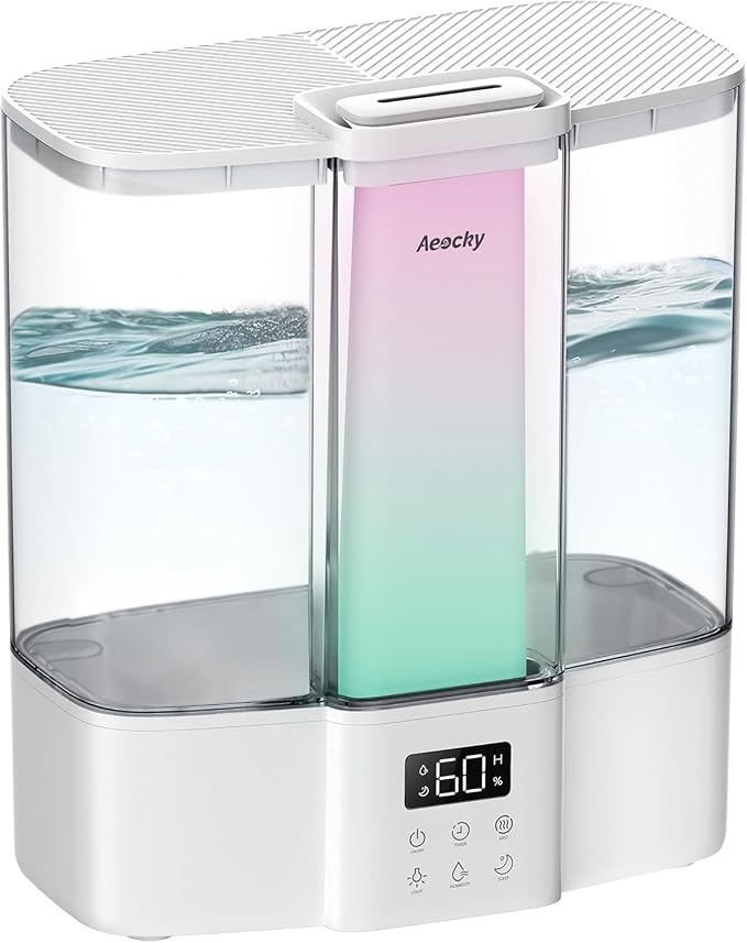Geek-Level Humidifier for Baby, Quiet Ultrasonic Humidifiers for Bedroom, Nursery with Ambient Light, product image