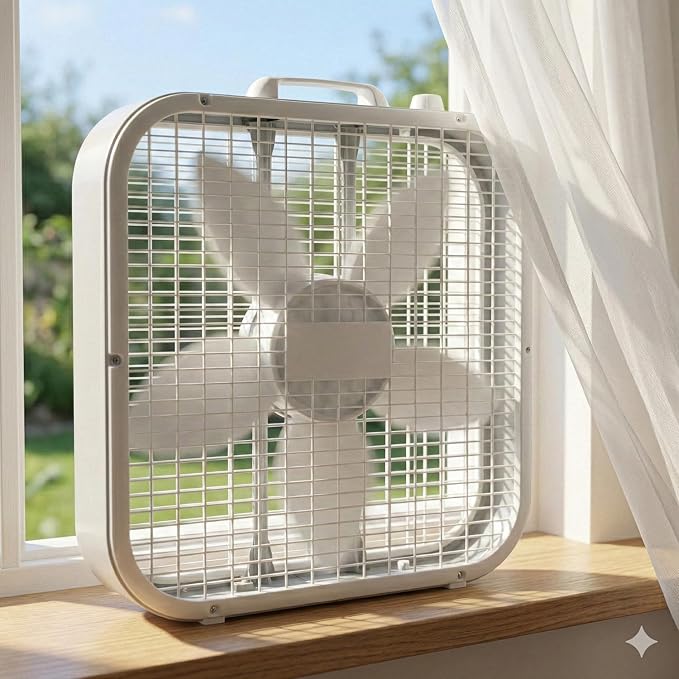 Generic 20-Inch Weather-Resistant Box Fan – 3-Speed High Velocity Air Circulator for Window, alternate product view 7