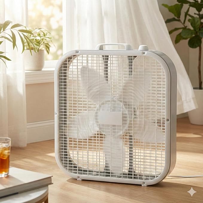 Generic 20-Inch Weather-Resistant Box Fan – 3-Speed High Velocity Air Circulator for Window, alternate product view 8