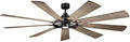Gentry 85” Ceiling Fan with LED Light in Anvil Iron, Oversized Indoor Ceiling Fan with Lights, 300285AVI, product image