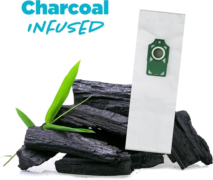 Genuine Simplicity S10 Freedom HEPA Vacuum Cleaner Bags, Odor-Fighting and Charcoal-Infused Vacuum Bags, Six Vacuum Bags for