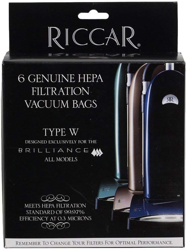 Genuine Type W Brilliance HEPA Filtration Vacuum Cleaner Bags (6 pack), product image