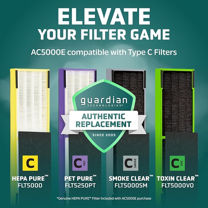 GermGuardian 3-In-1 HEPA Air Purifier for Home, Large Rooms Up To 915 Sq. Ft., alternate product view 7