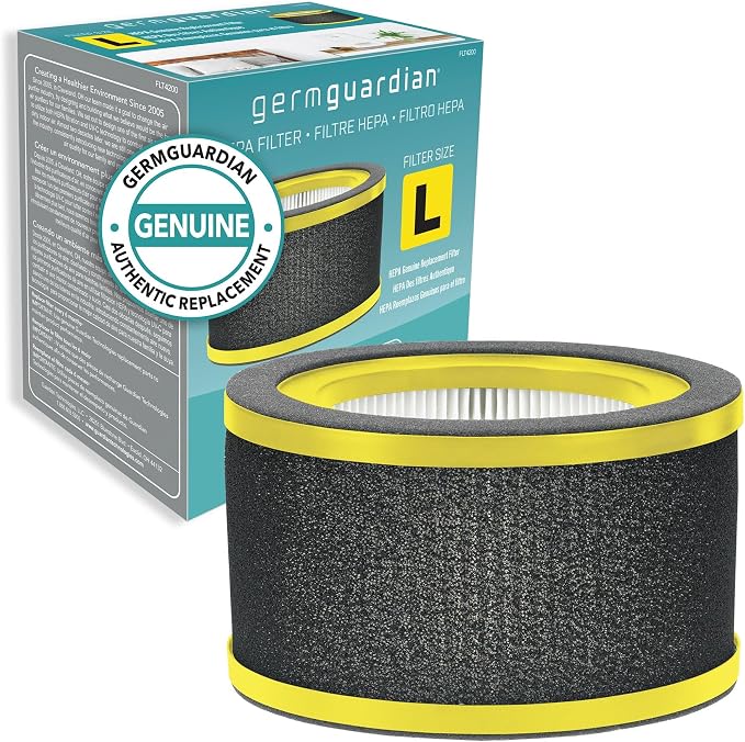 GermGuardian Filter L HEPA Pure Genuine Air Purifier Replacement Filter, Removes Pollutants, for AC4200 Air Purifiers, Black