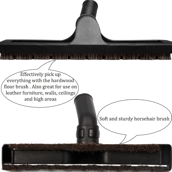 GIB Hardwood Floor Brush 32mm 1 1/4 inch 360 Degrees Swivel Head 12in Wide Multi Surface Vacuum Attachment, alternate product