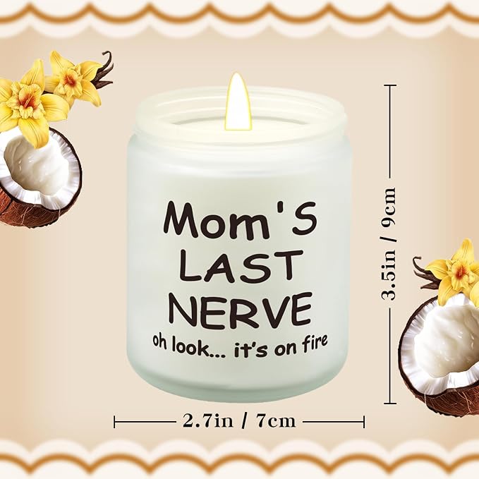Gifts for Mom from Daughter & Son, Mom Birthday Gift, Mother’s Day, Thanksgiving, Christmas, Vanilla Coconut Scented Candle