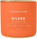 Gilded Pumpkin Scented Jar Candle, Pop of Color Collection, 3 Wick, Orange, 14.5 oz - Up to 60 Hours Burn, product image