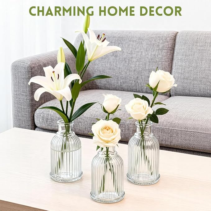 Glass Diffuser Bottles 3.8 High 100ml 3.4 Fl Oz Round Aroma Bottles Diffusers Vase Fragrance Accessories Use for DIY