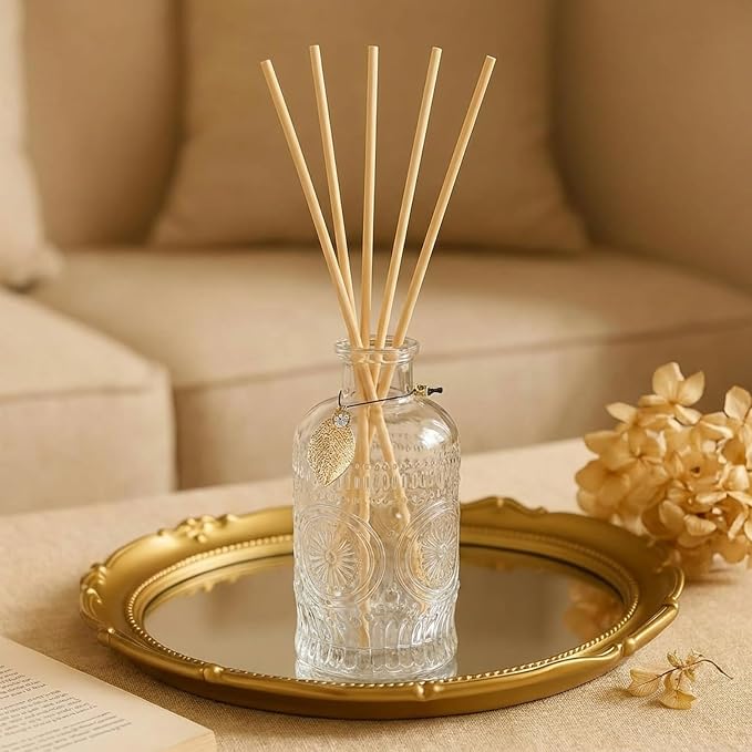 Glass Reed Diffusers Bottles for Home, Diffuser Bottles with 20PCS Reed Diffuser Sticks, alternate product view 2