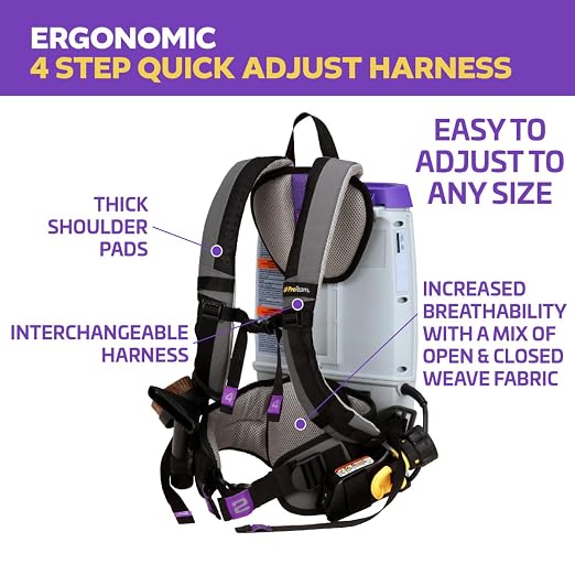 GoFit 6 PH, 6 Quart Commercial Backpack Vacuum with Commercial Power Nozzle Kit, 107769 (ProVac Power Nozzle Kit
