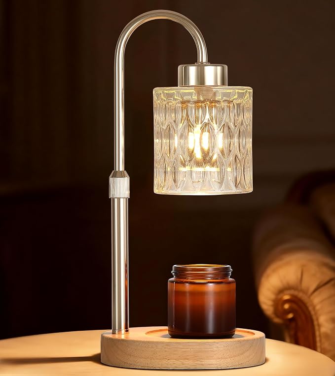 Gold Candle Warmer Lamp with Dimmer and Timer,Home Decor Lamp for Scented Jar,Electric Wax Melt Warmer,Mother's, product